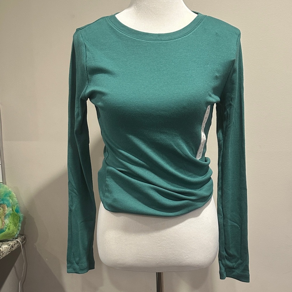 a new day Teal Long Sleeve Women's Top